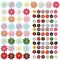 102 PCS Flower Iron on Patches, 22 Colors Mini Flower Embroidered Patches Sew on Decorative Patches Appliques Embellishments for DIY Craft, Clothing, Backpack, Hat and Jacke